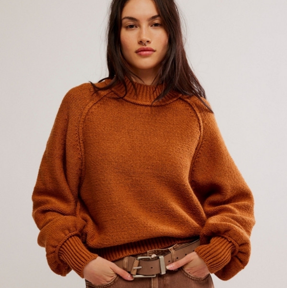Free People Riley Cotton Sweater Size S